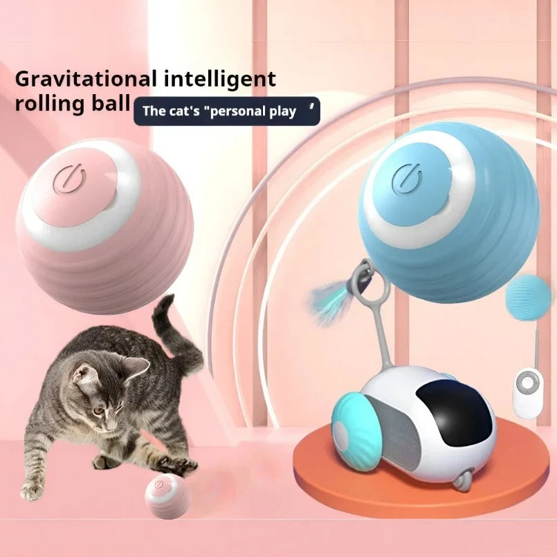 interactive electronic self-rolling ball for small/large cat.