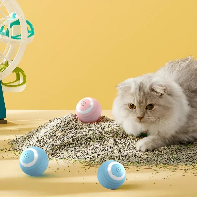 interactive electronic self-rolling ball for small/large cat.